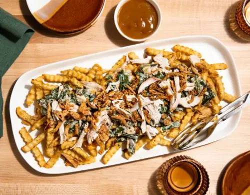 Leftover Green Bean Casserole Loaded Fries