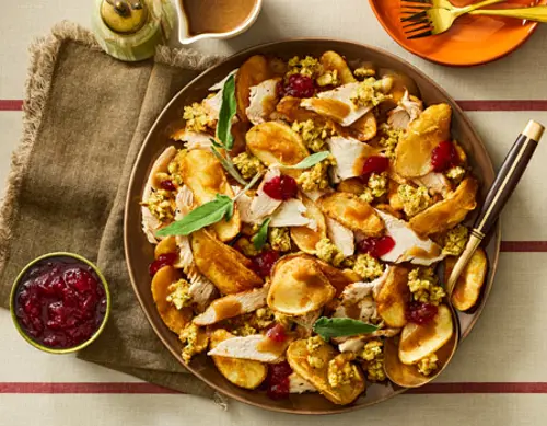 Gobble Gobble Thanksgiving Loaded Potato Slices