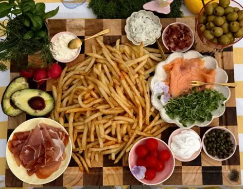 Smoked Salmon Lemon Herb Fry Board