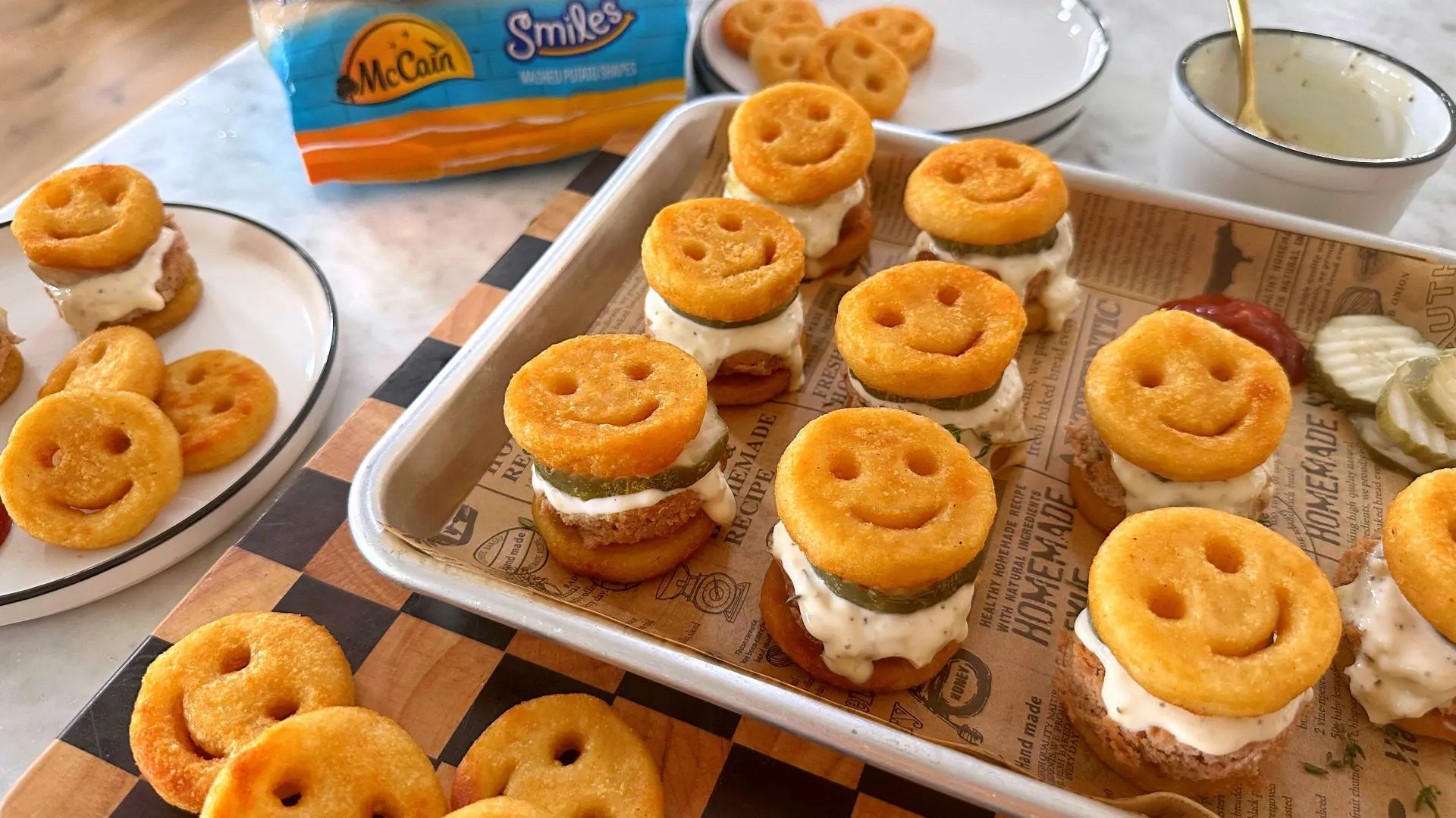 McCain Smiles Turkey Burgers with Garlic Aioli