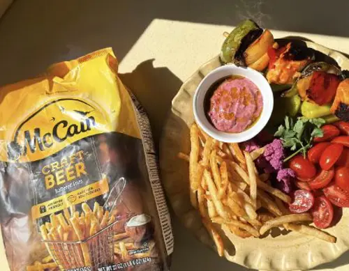 Chicken Shawarma Savory Plate with McCain Craft Beer Battered Fries